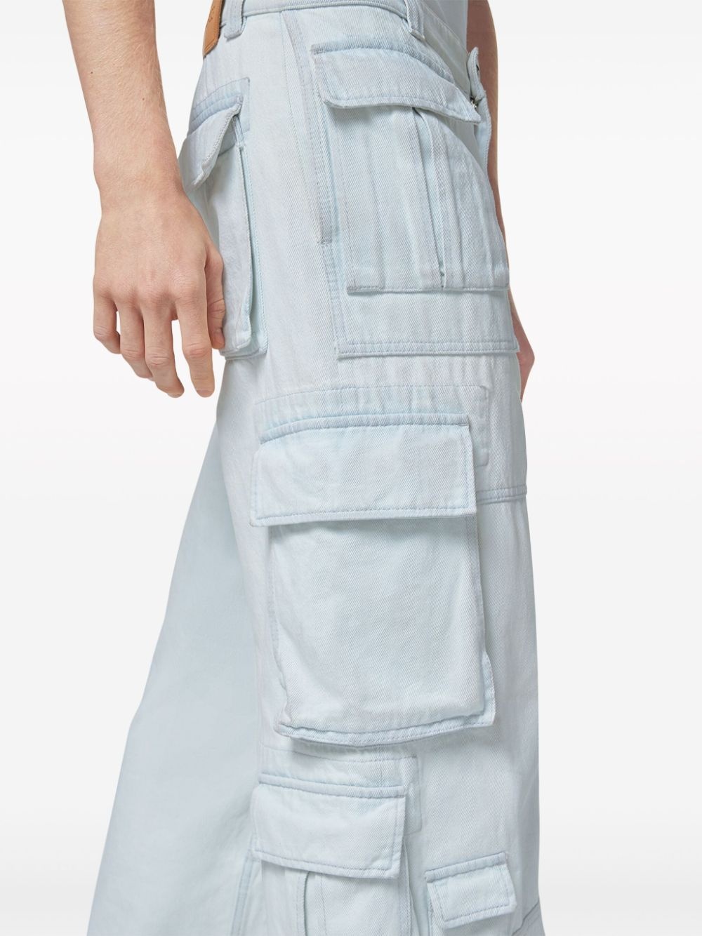 wide-leg cargo jeans - 4