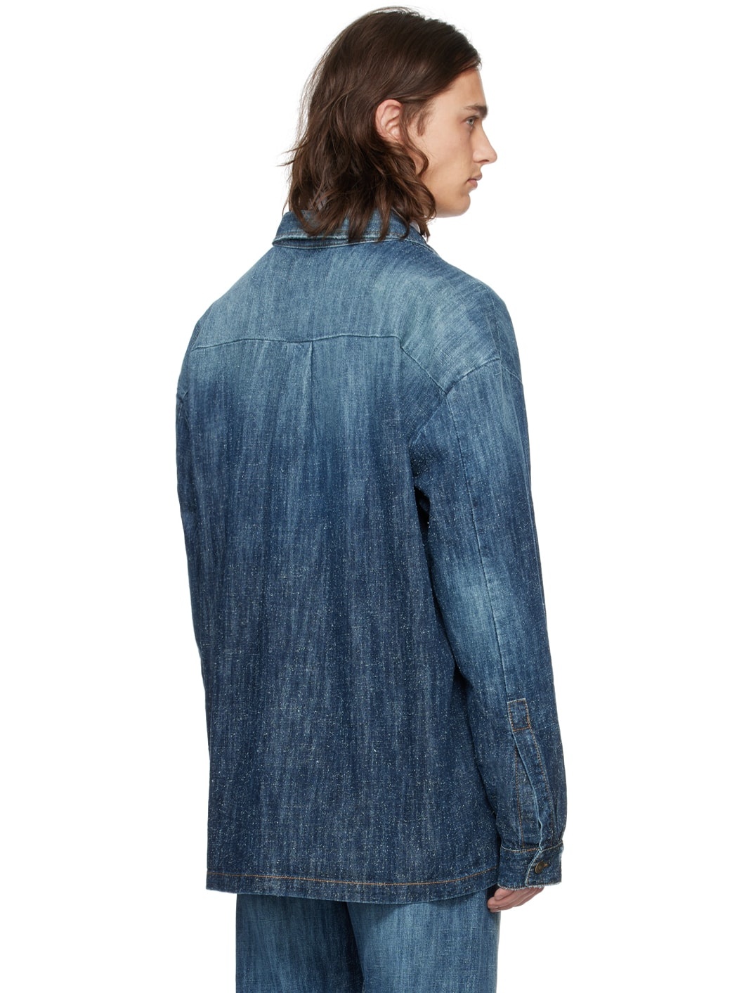Blue Faded Denim Shirt - 3