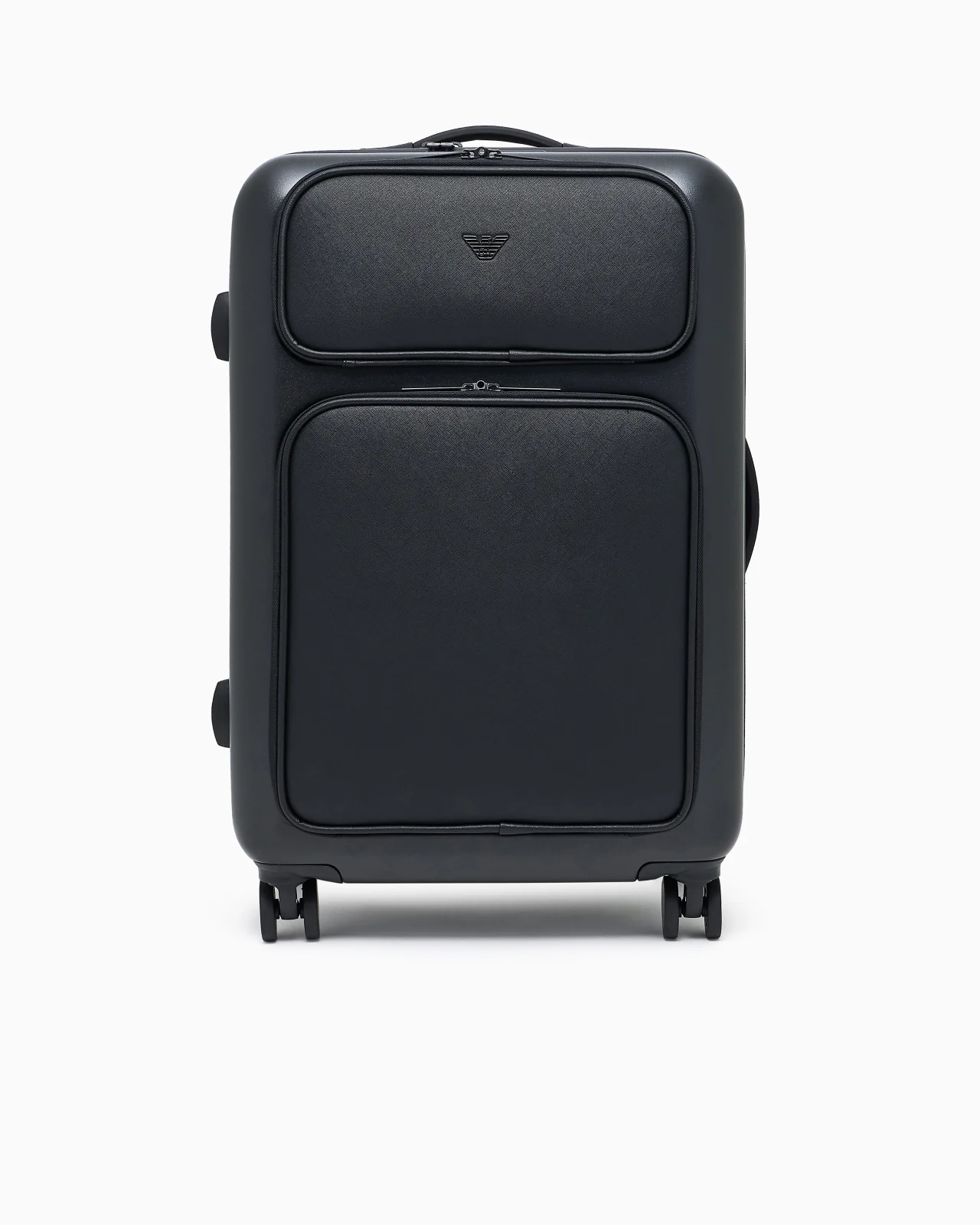 ASV ABS MEDIUM CARRY-ON BAG WITH REGENERATED SAFFIANO DETAIL AND EAGLE PLATE - 1