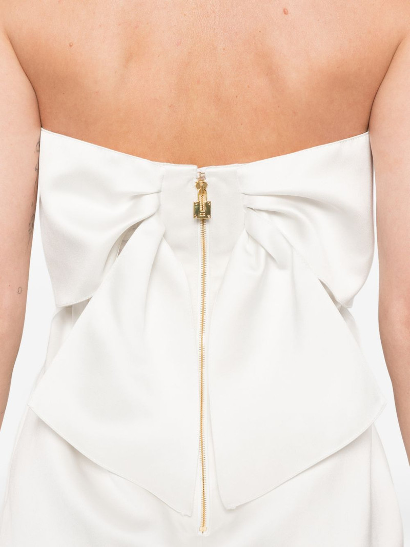 metallic-detail strapless mini dress 5