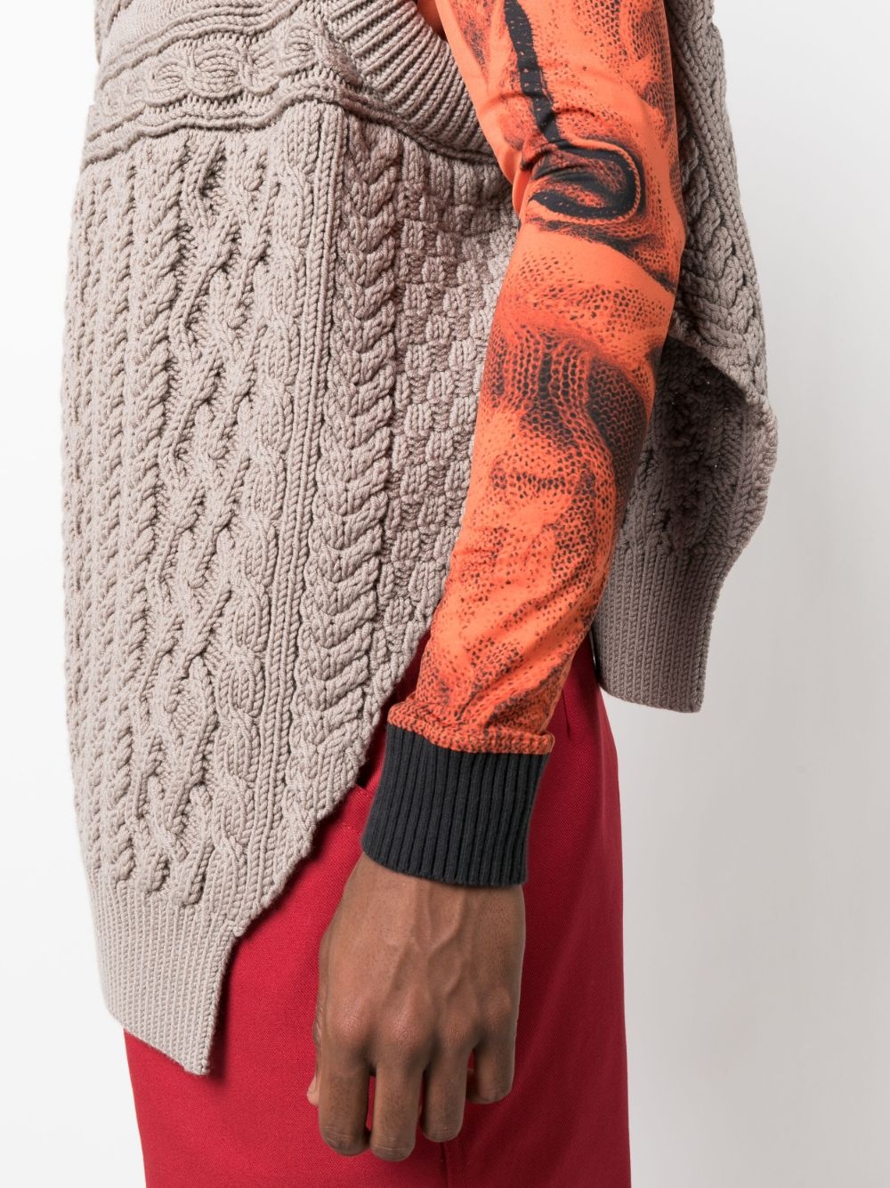 oversized merino-wool vest - 5
