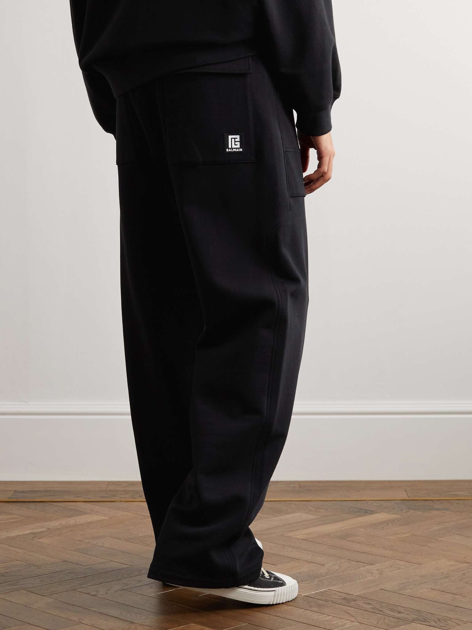 Straight-Leg Logo-Print Cotton-Jersey Sweatpants - 5