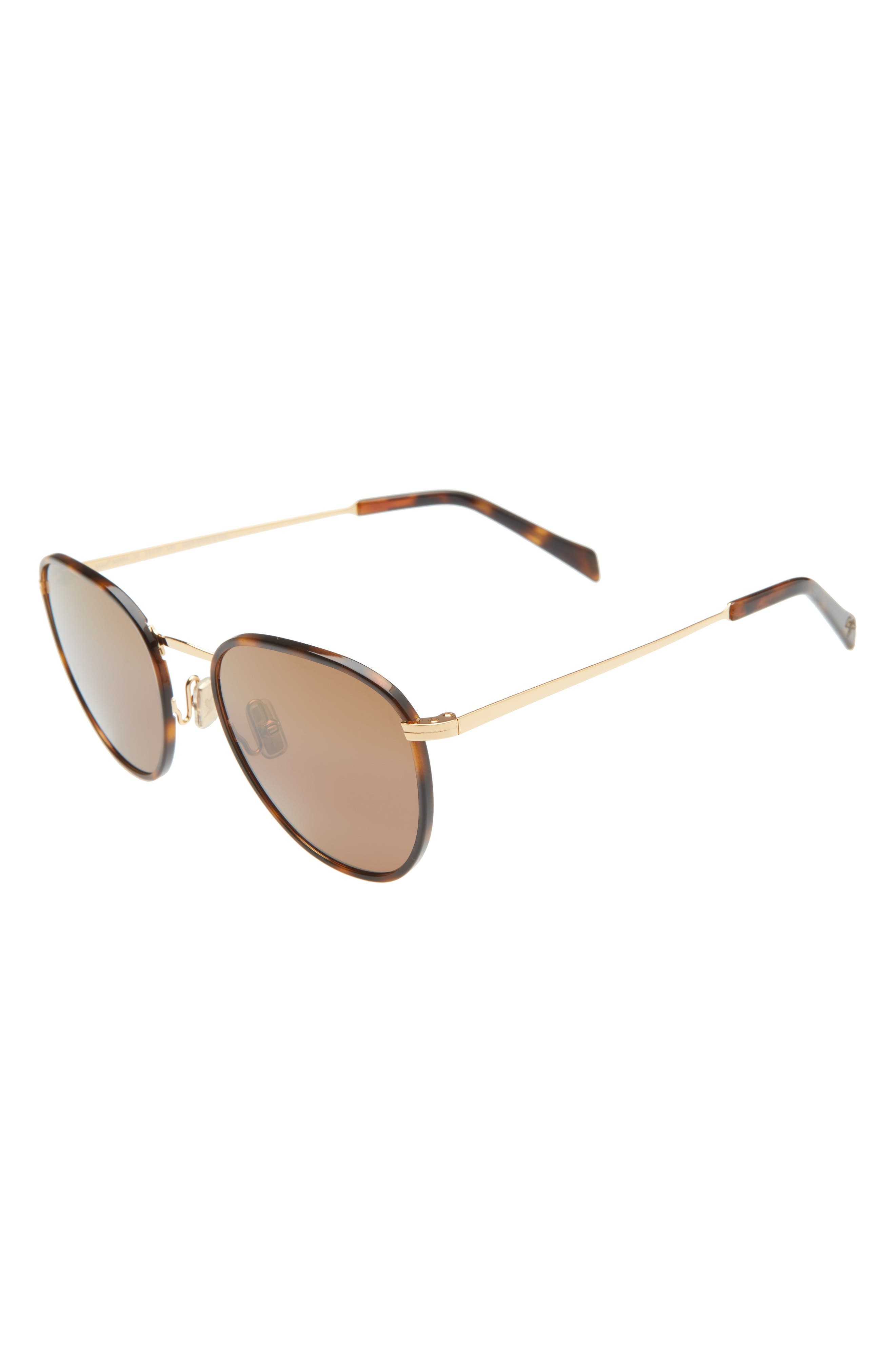 Maui Jim Noni 54mm PolarizedPlus® Round Sunglasses in Tortoise With Gold/Hcl Bronze at Nordstrom - 2