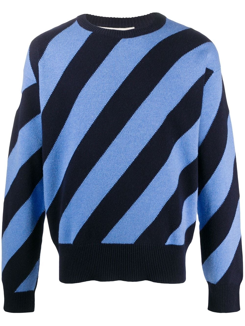 diagonal stripe knit jumper - 1