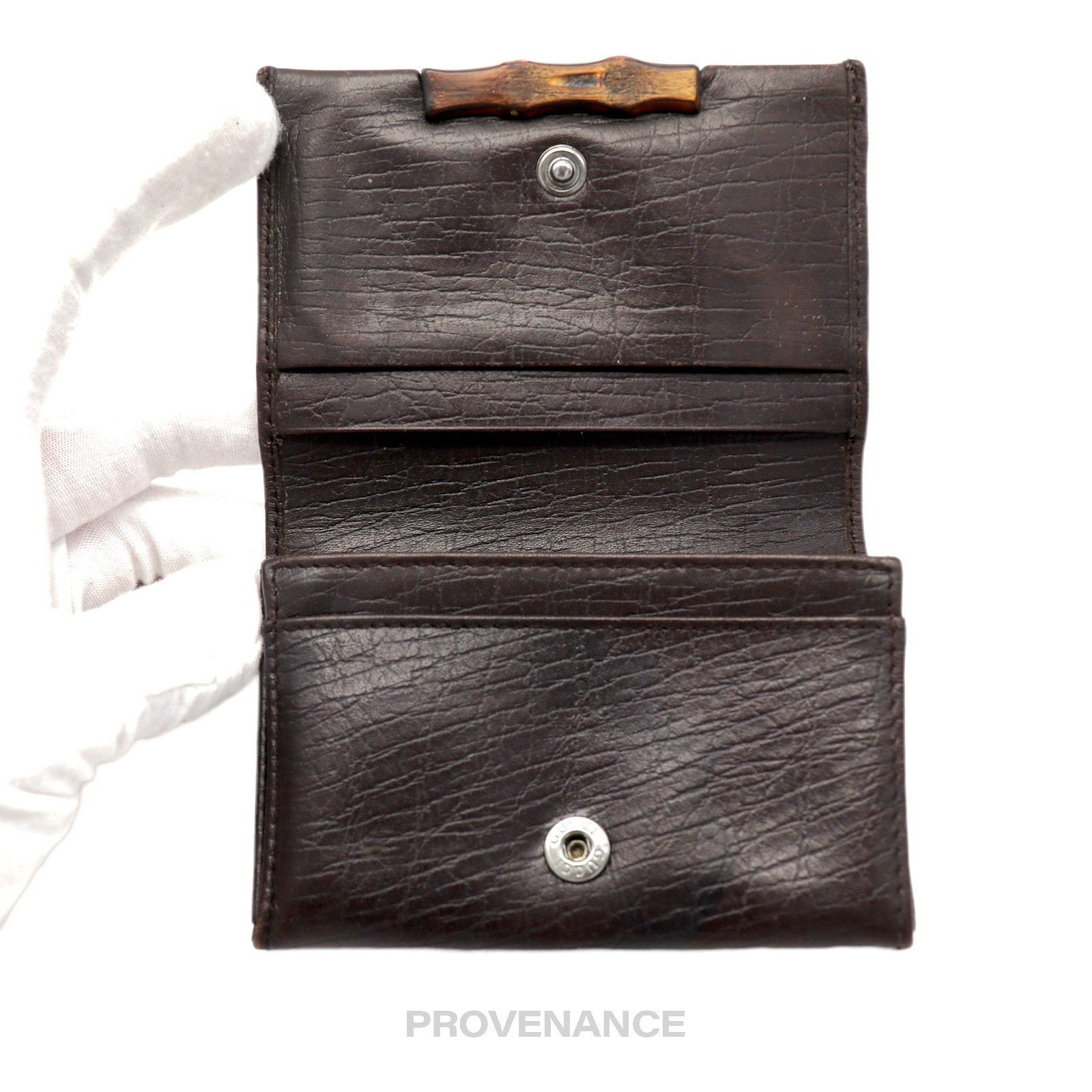 Gucci Bamboo Card Wallet - GG Canvas Brown - 5