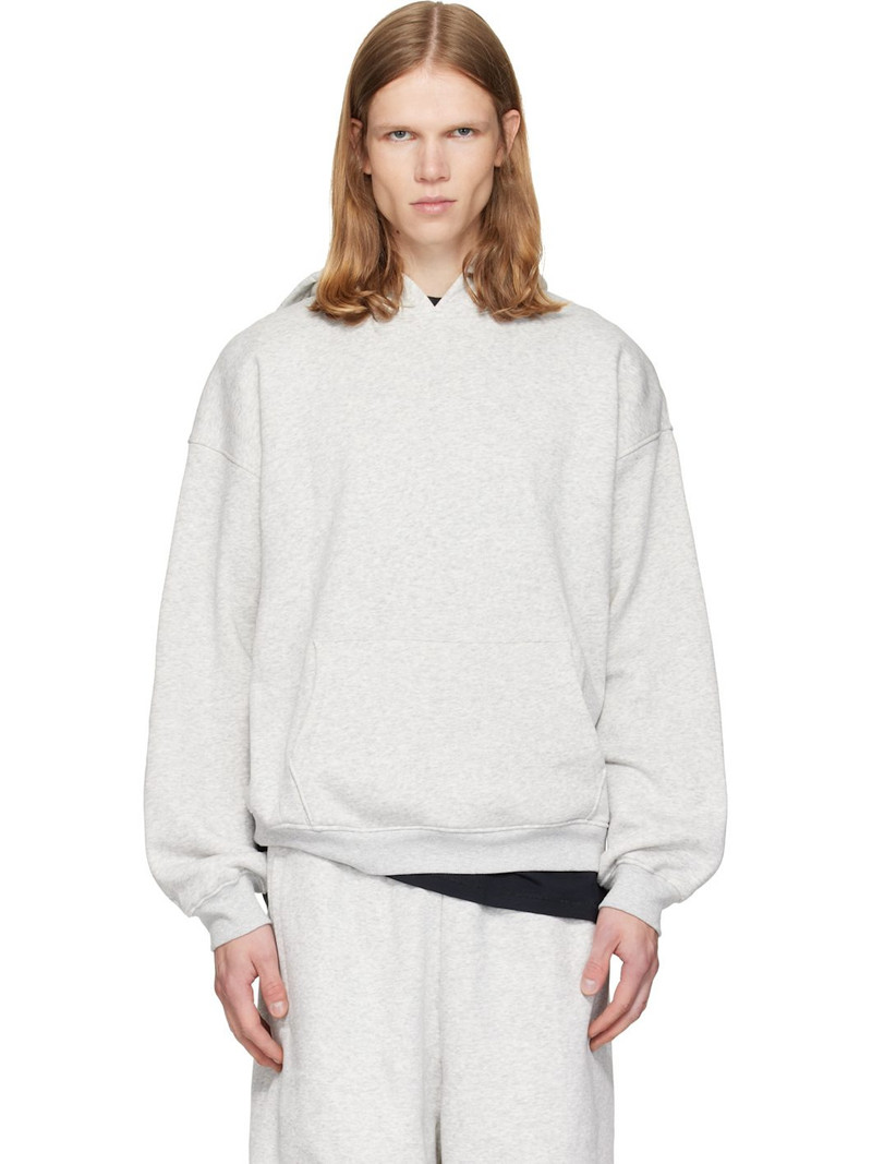Gray Fleece Lounge Relaxed Hoodie 1
