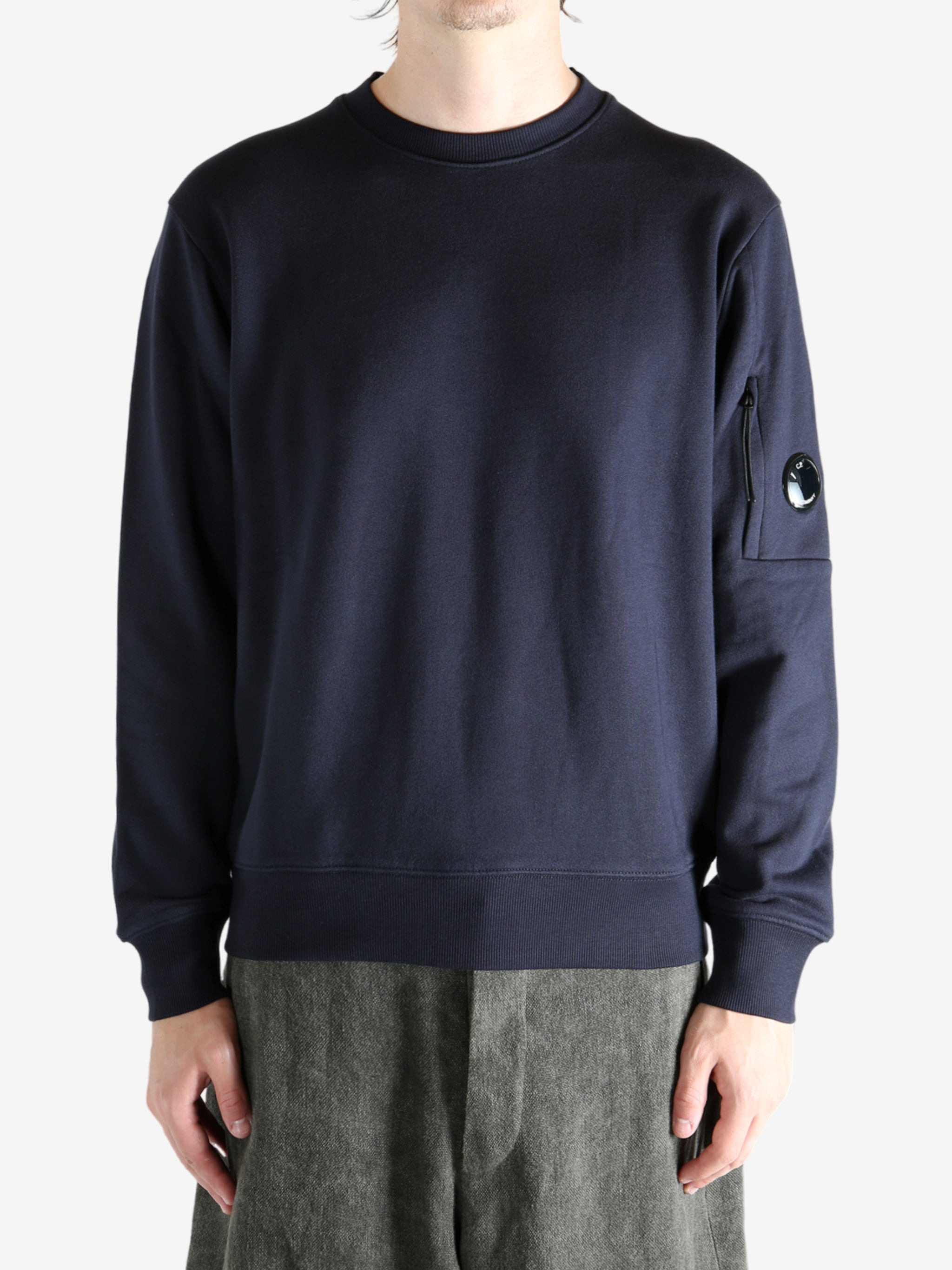 C.P.COMPANY - Men Sweatshirts Crew Neck In Diagonal Raised Fleece - 1