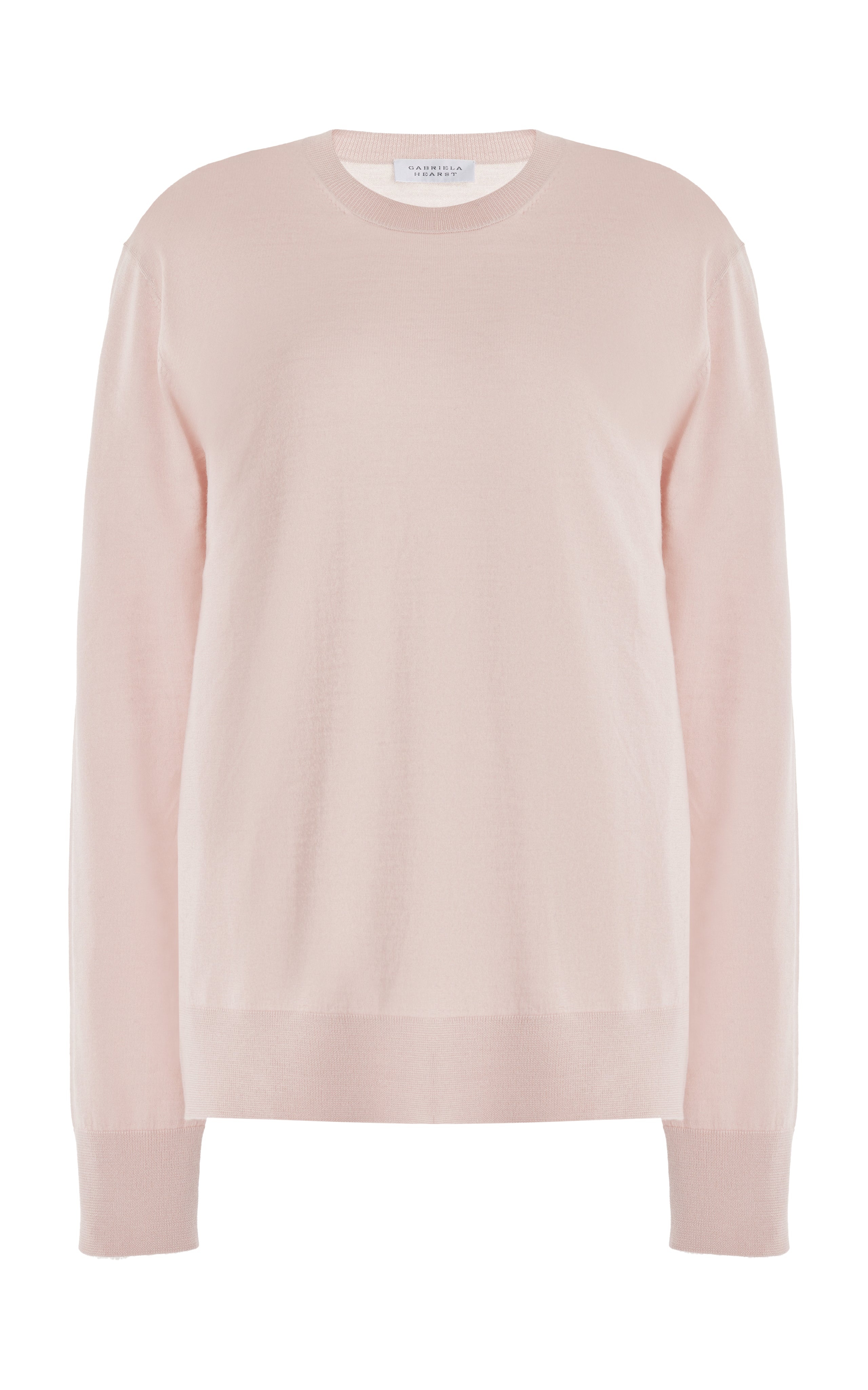 Palco Knit Crewneck in Blush Merino Wool - 1