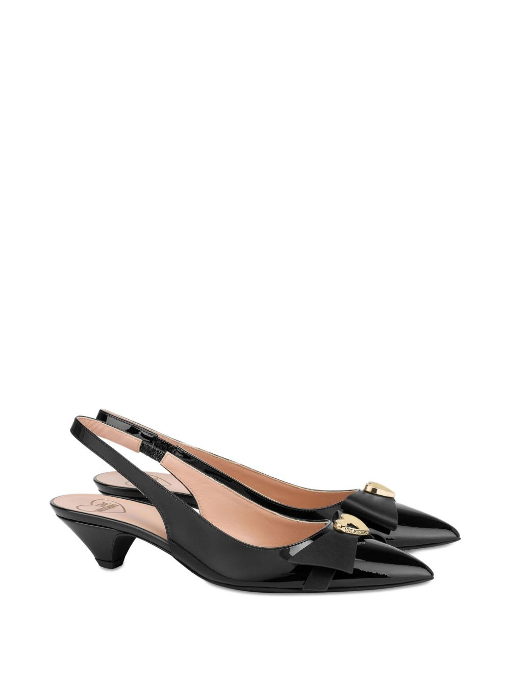 35mm bow-detail slingback pumps - 2