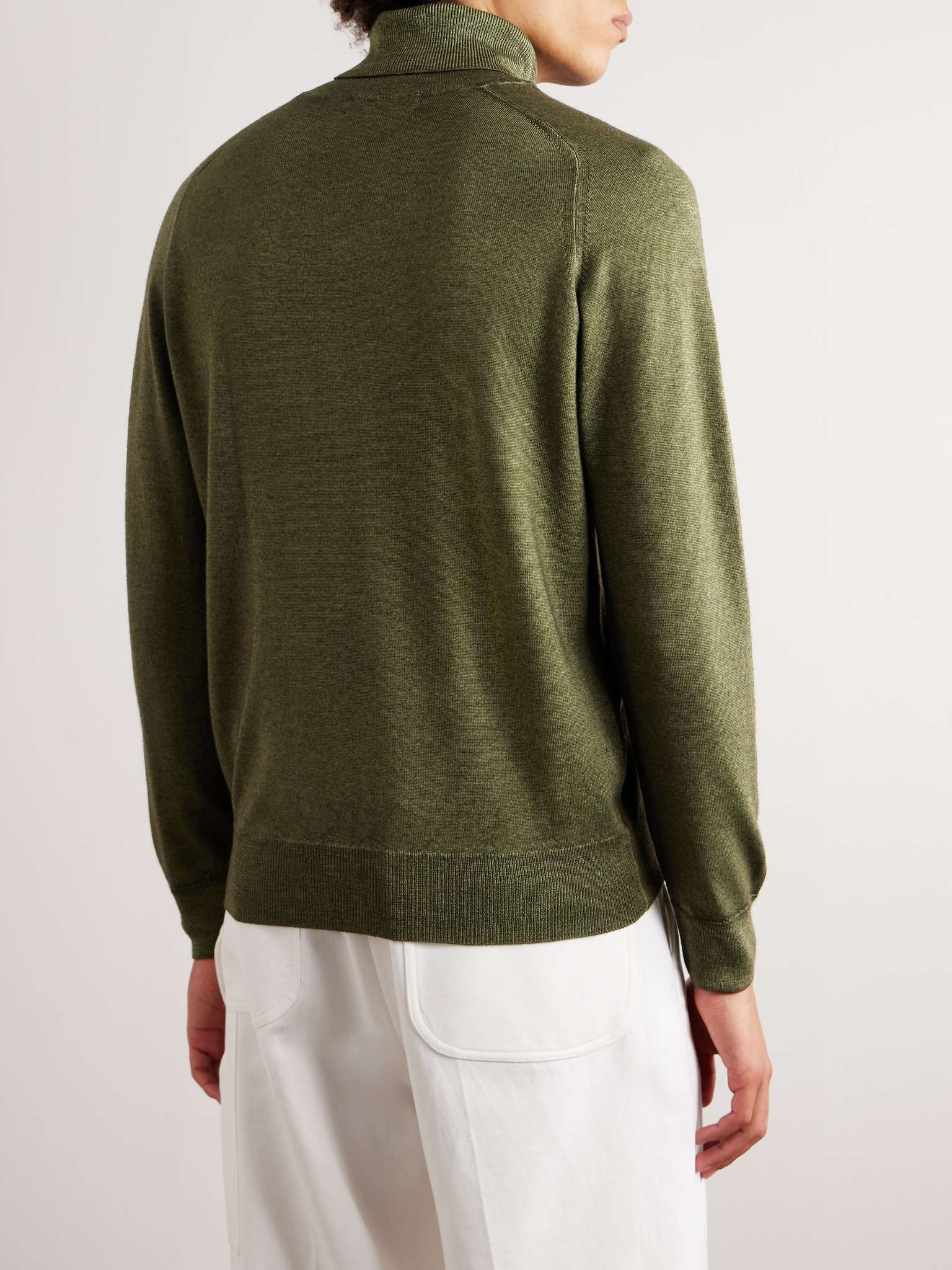 Logo-Embroidered Wool Rollneck Sweater - 3