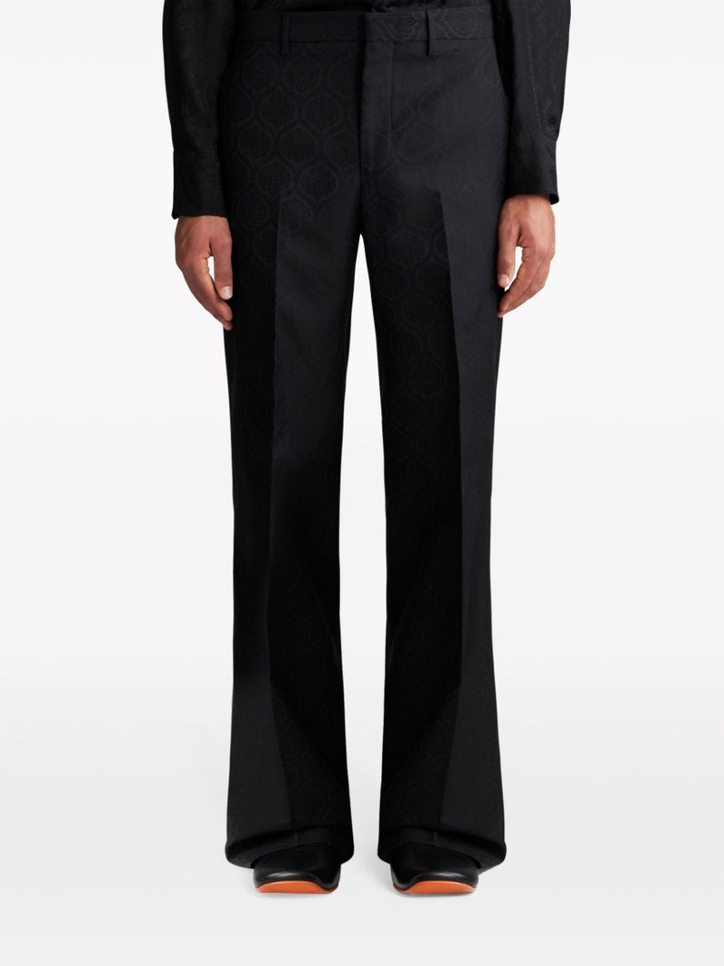 Etro jacquard straight-leg trousers outlook