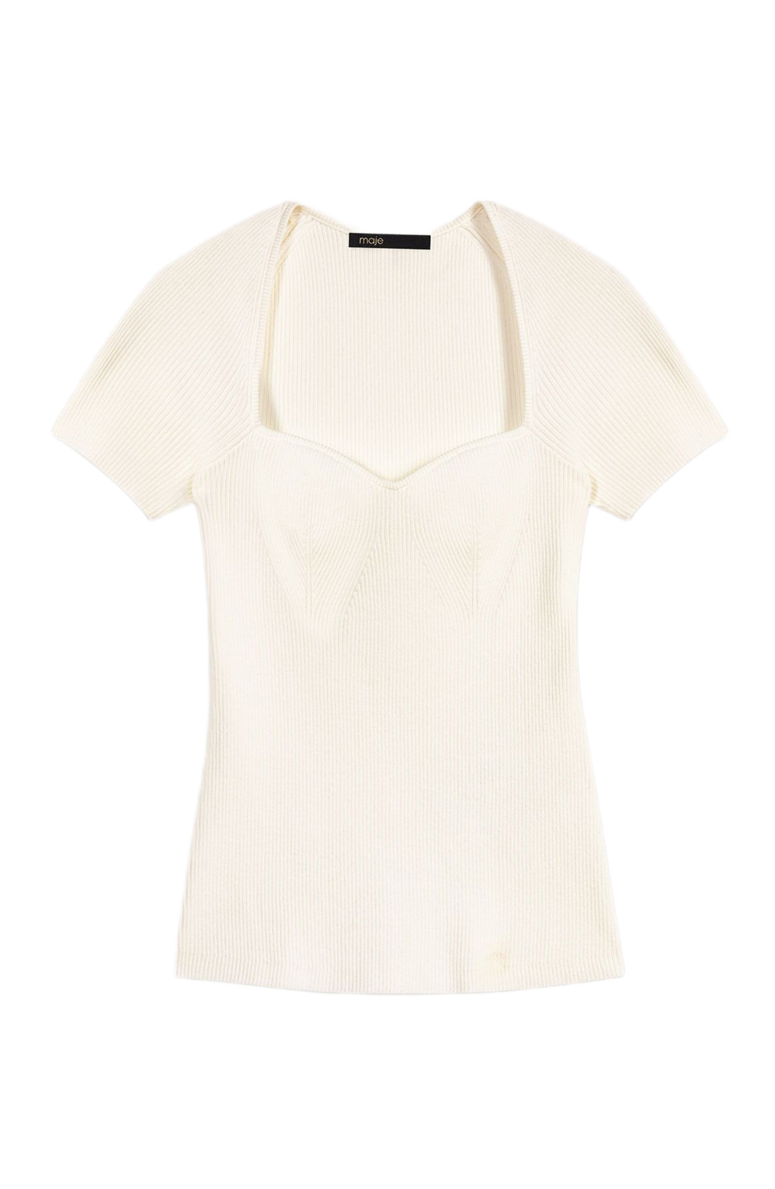 maje Knit top in Ecru at Nordstrom - 7