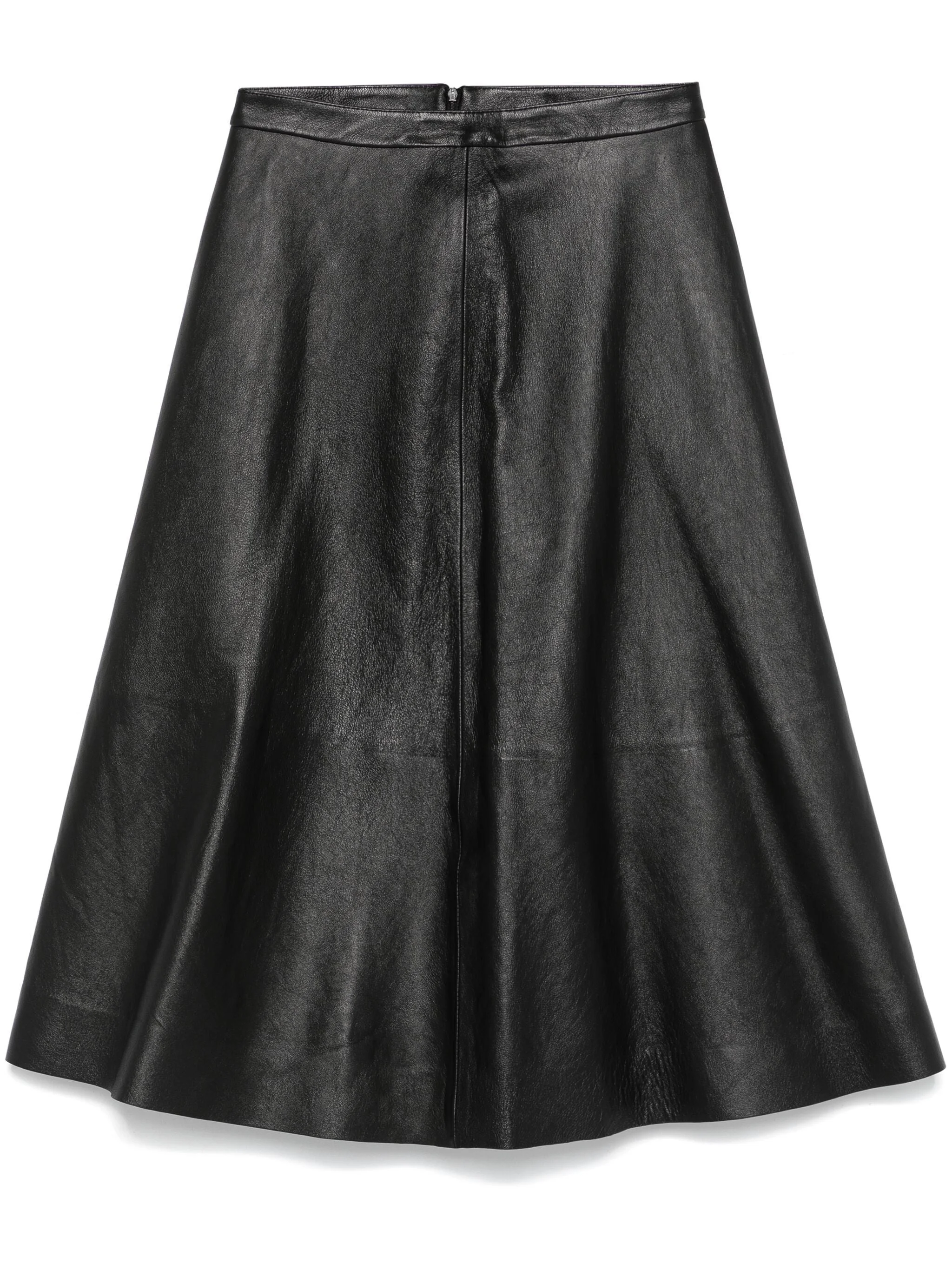 Leather Midi Skirt - 1