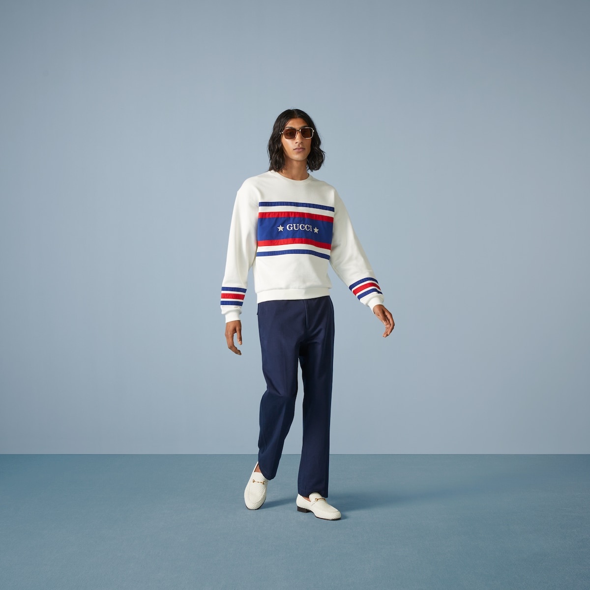 Cotton jersey sweatshirt with embroidery - 2