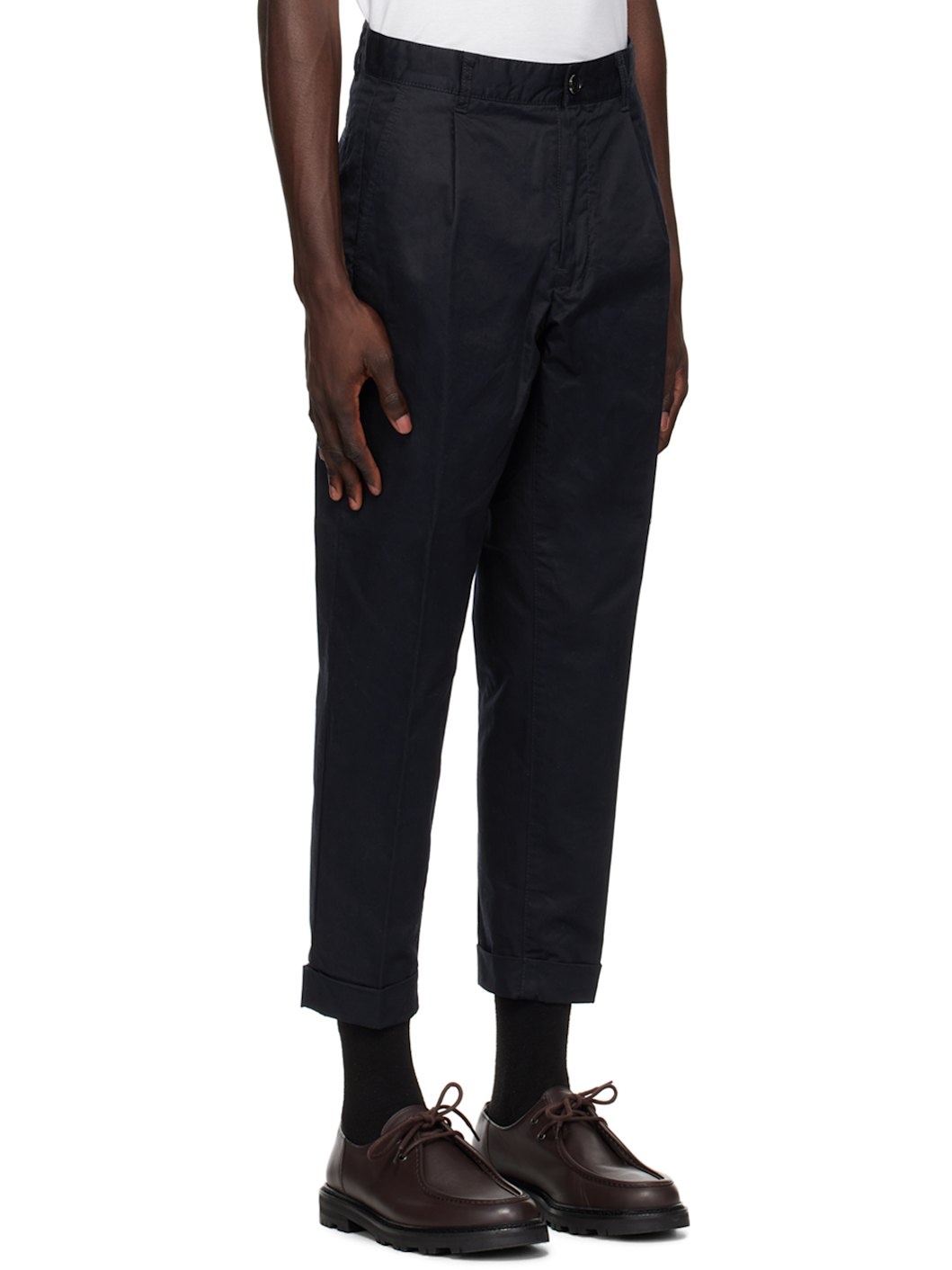 Navy 1 Pleat 80/3 Trousers - 2