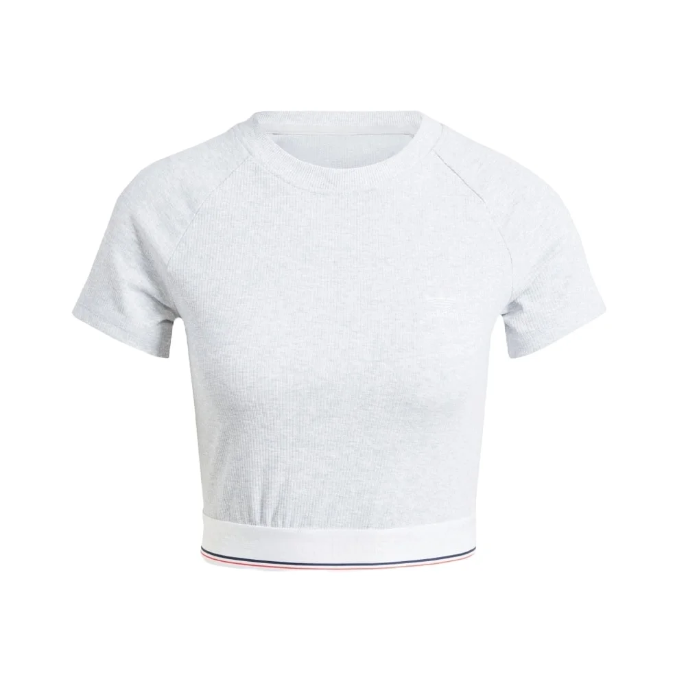 (WMNS) adidas CS Rib T-Shirt 'White' IS2318 - 1