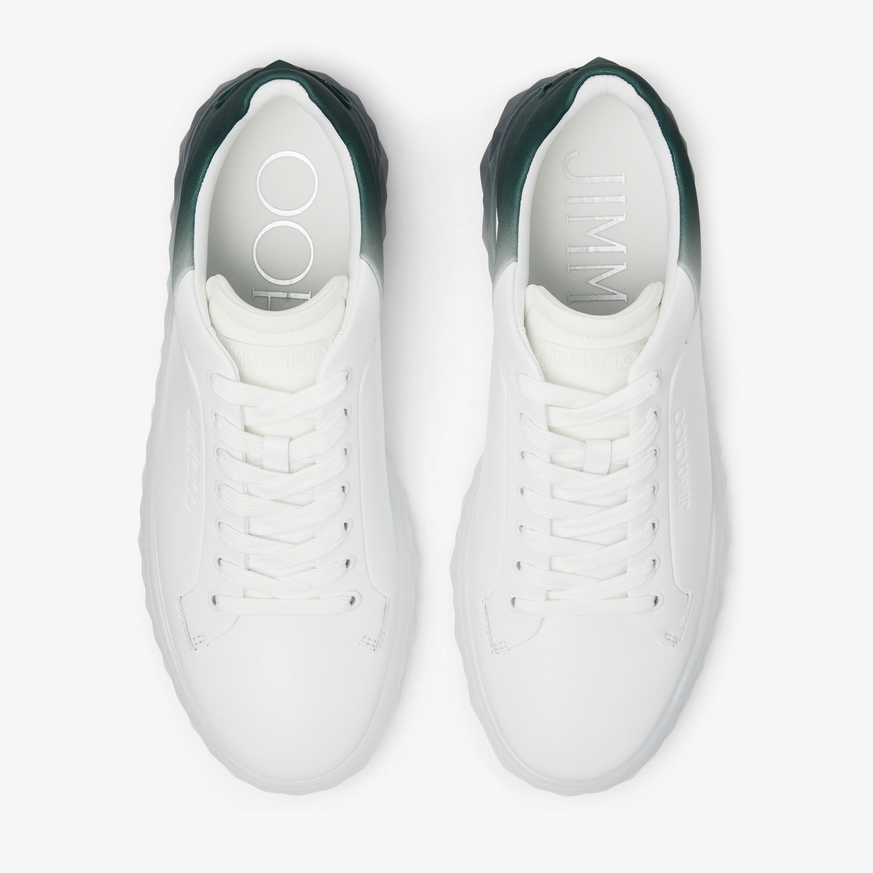 Diamond Light/m Ii
White and Dark Green Leather Mix Low-Top Trainers - 4