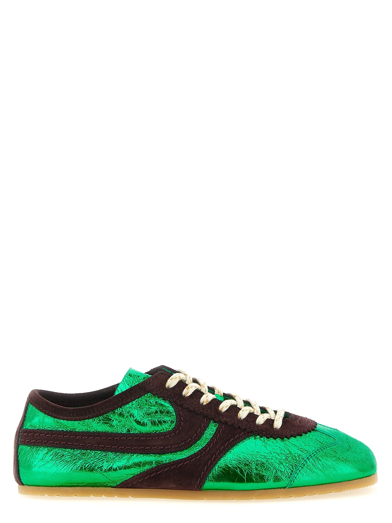 Dries Van Noten Women Laminated Leather Sneakers - 1