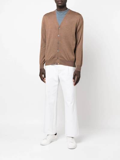 Canali V-neck knitted cardigan outlook