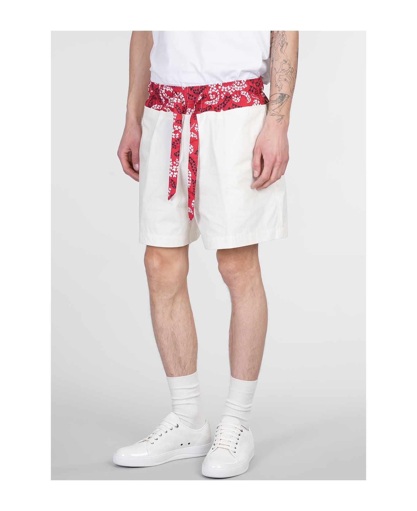 Shorts In Beige Cotton - 4