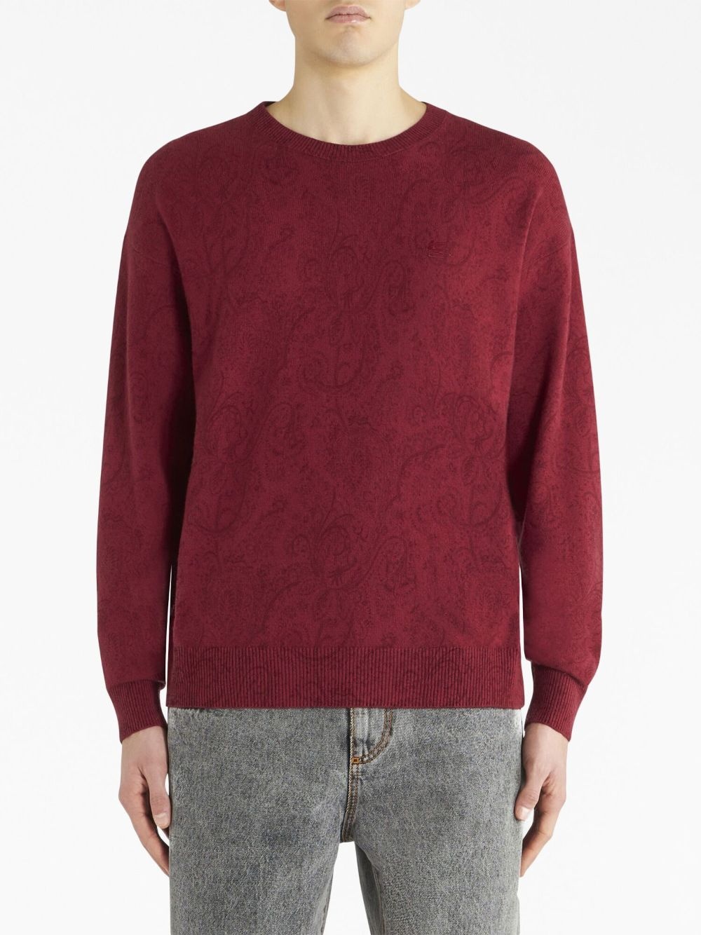 logo-embroidered wool jumper - 2