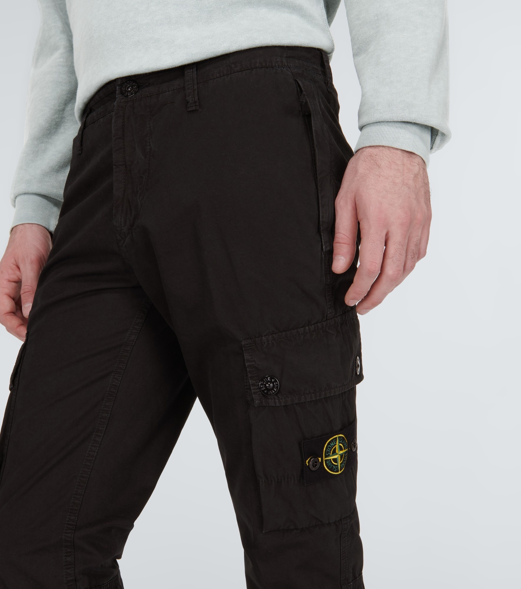 Slim cotton canvas cargo pants - 5