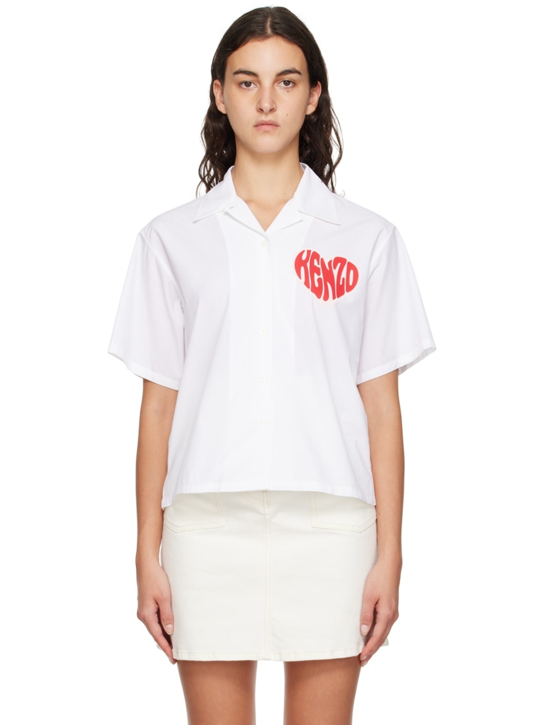 White Kenzo Paris Kenzo Heart Shirt - 1