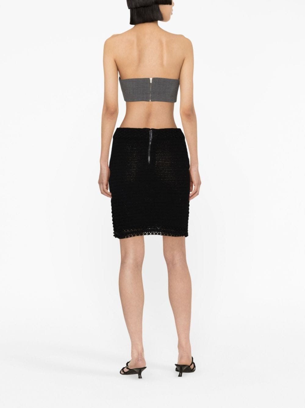 crochet-knit organic-cotton skirt - 4