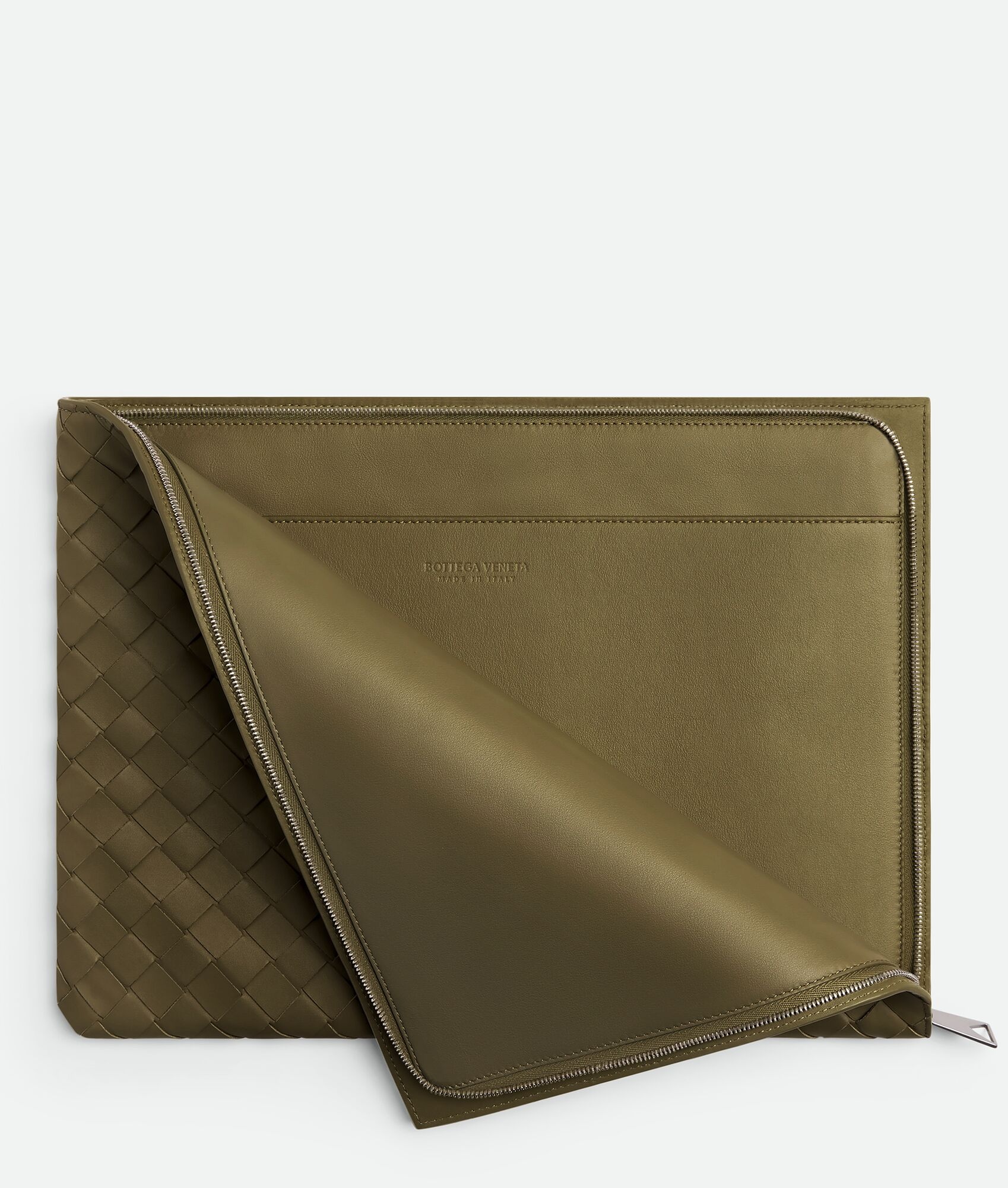 Intrecciato Half Zip Pouch - 2