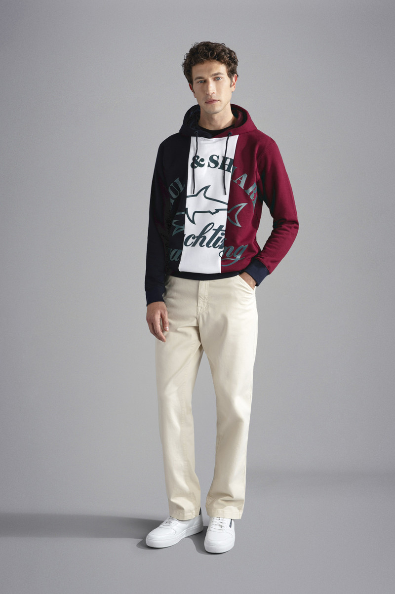 Paul & Shark COTTON HOODIE WITH OVERSIZED PRINT outlook