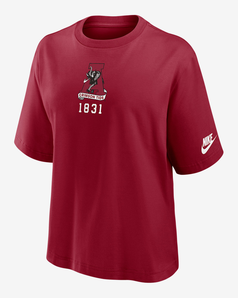 Alabama Crimson Tide Legacy Established Boxy Women's Nike College T-Shirt 1