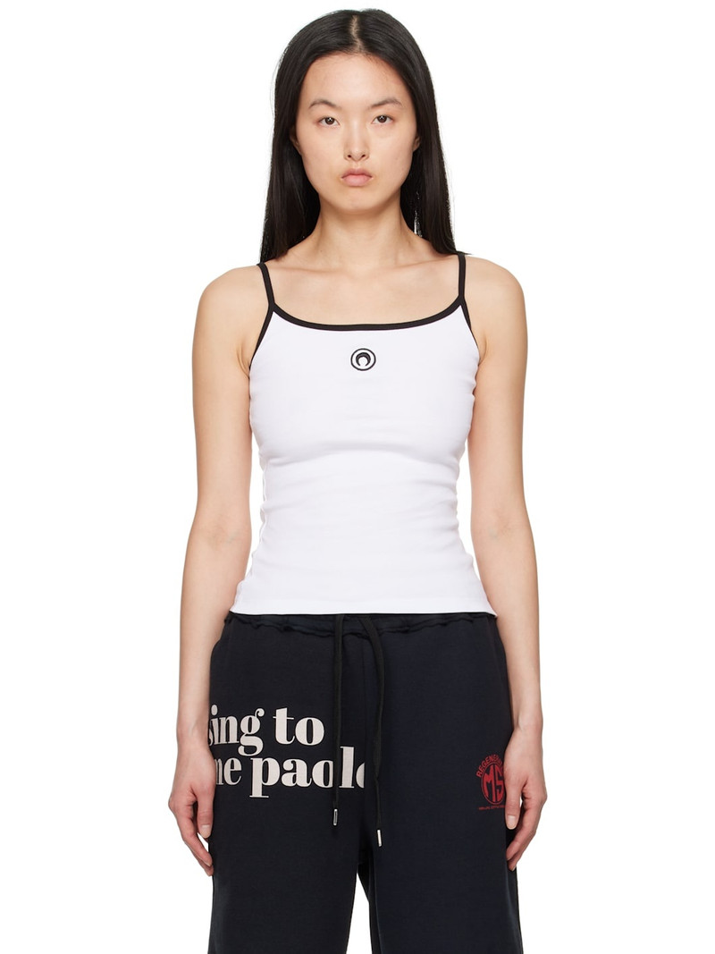 White Moon Logo Jersey Tank Top 1