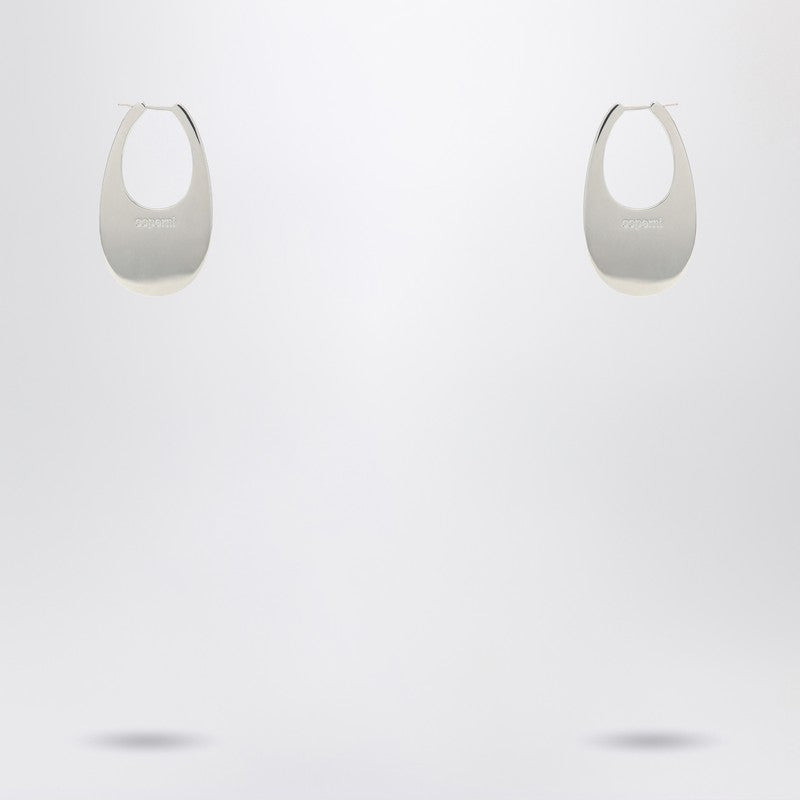 LARGE SILVER SWIPE EARRINGS - 1