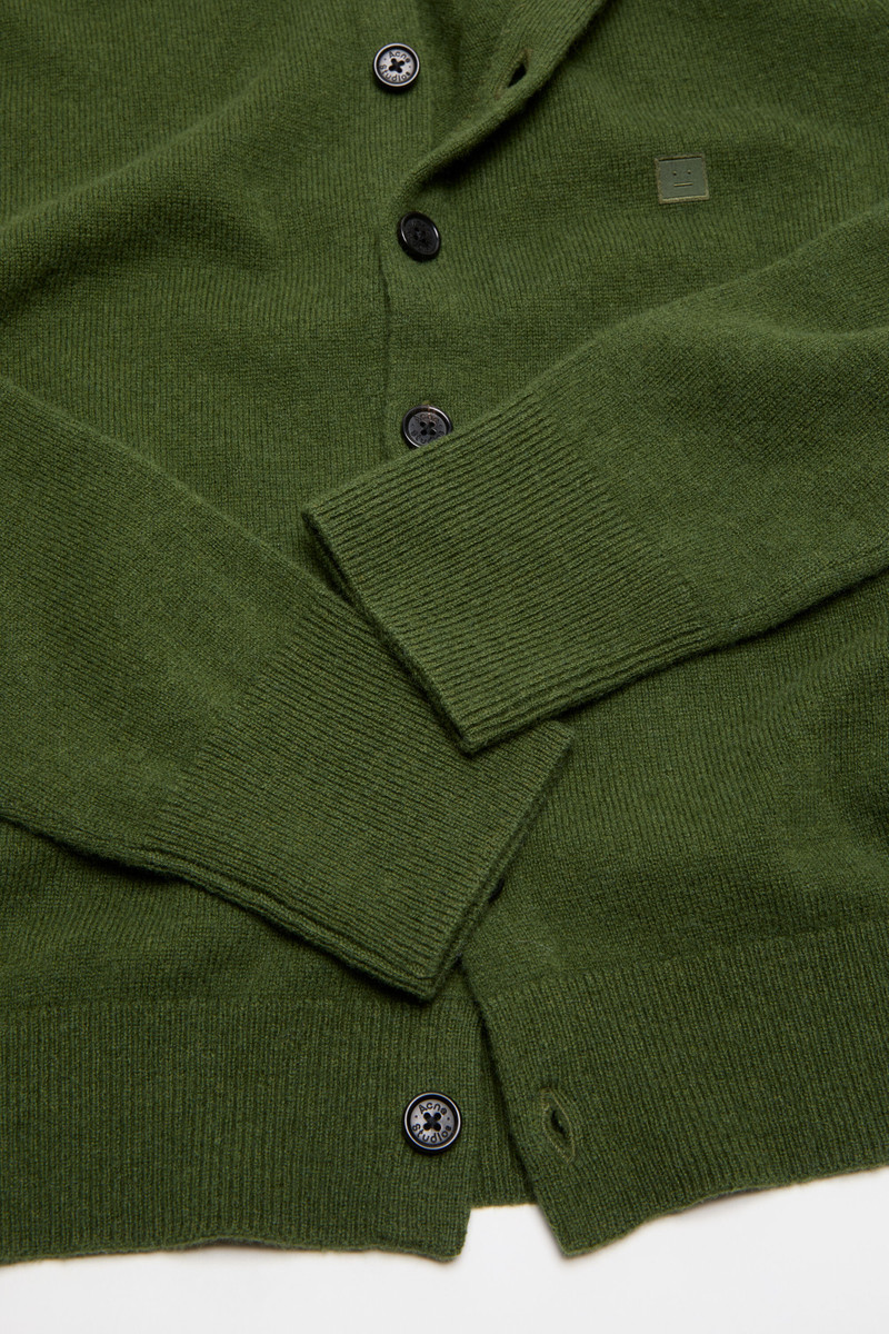 Fitted cardigan - yak wool - Bottle green 4