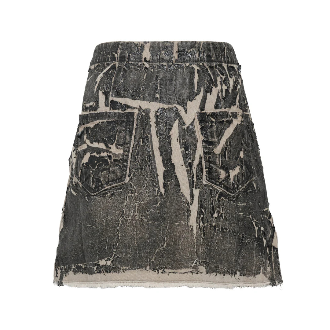 Sisysnap Skirt 13oz Washed Foil Denim - 2
