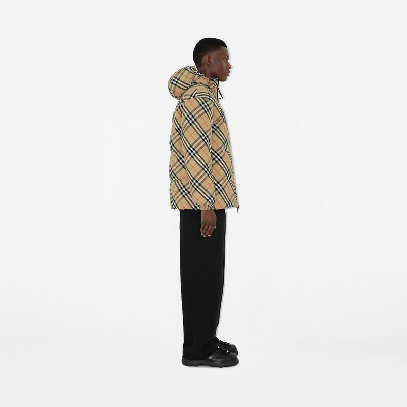Reversible Check Nylon Puffer Jacket 4