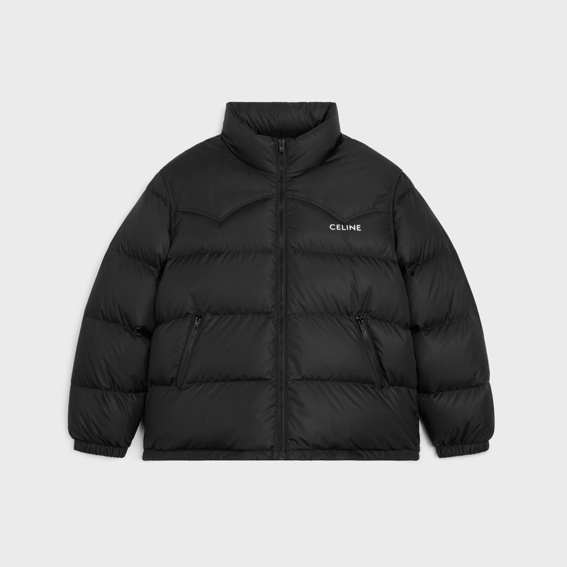 celine western puffer jacket in lightweight nylon 1