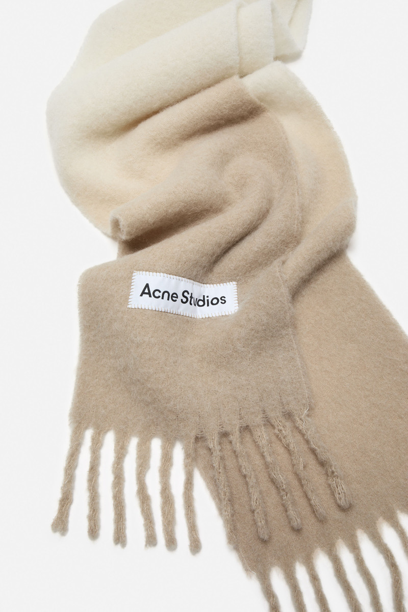 Acne Studios Wool fringe scarf - Light beige outlook