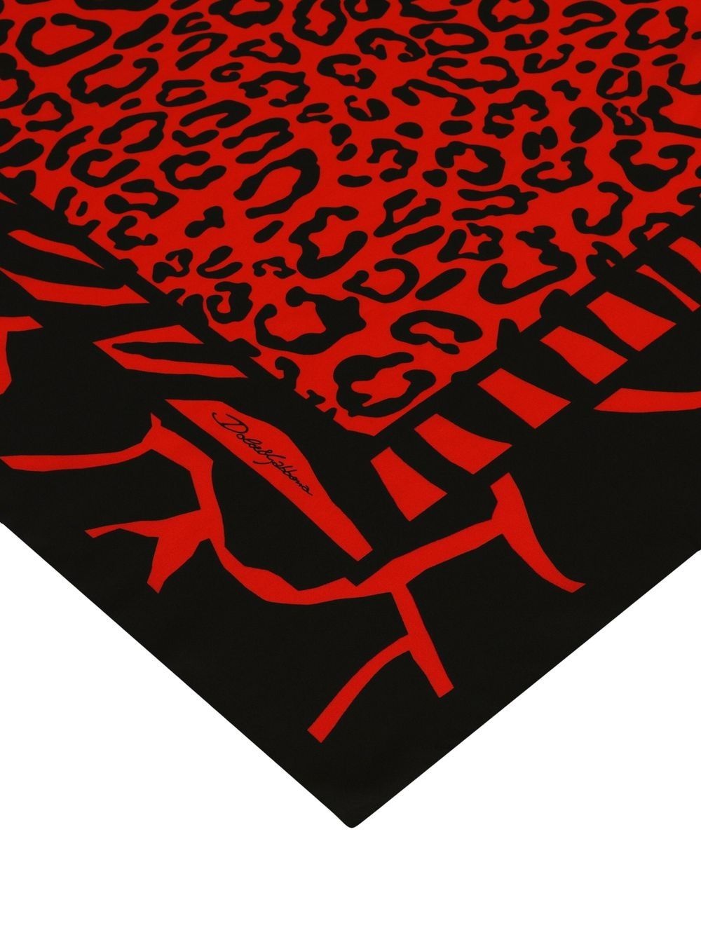 animal-print silk scarf - 3