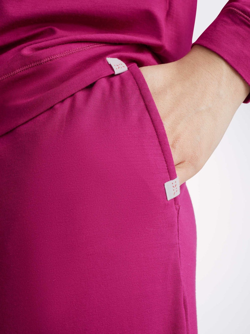 Women's Track Pants Basel Micro Modal Stretch Berry - 5