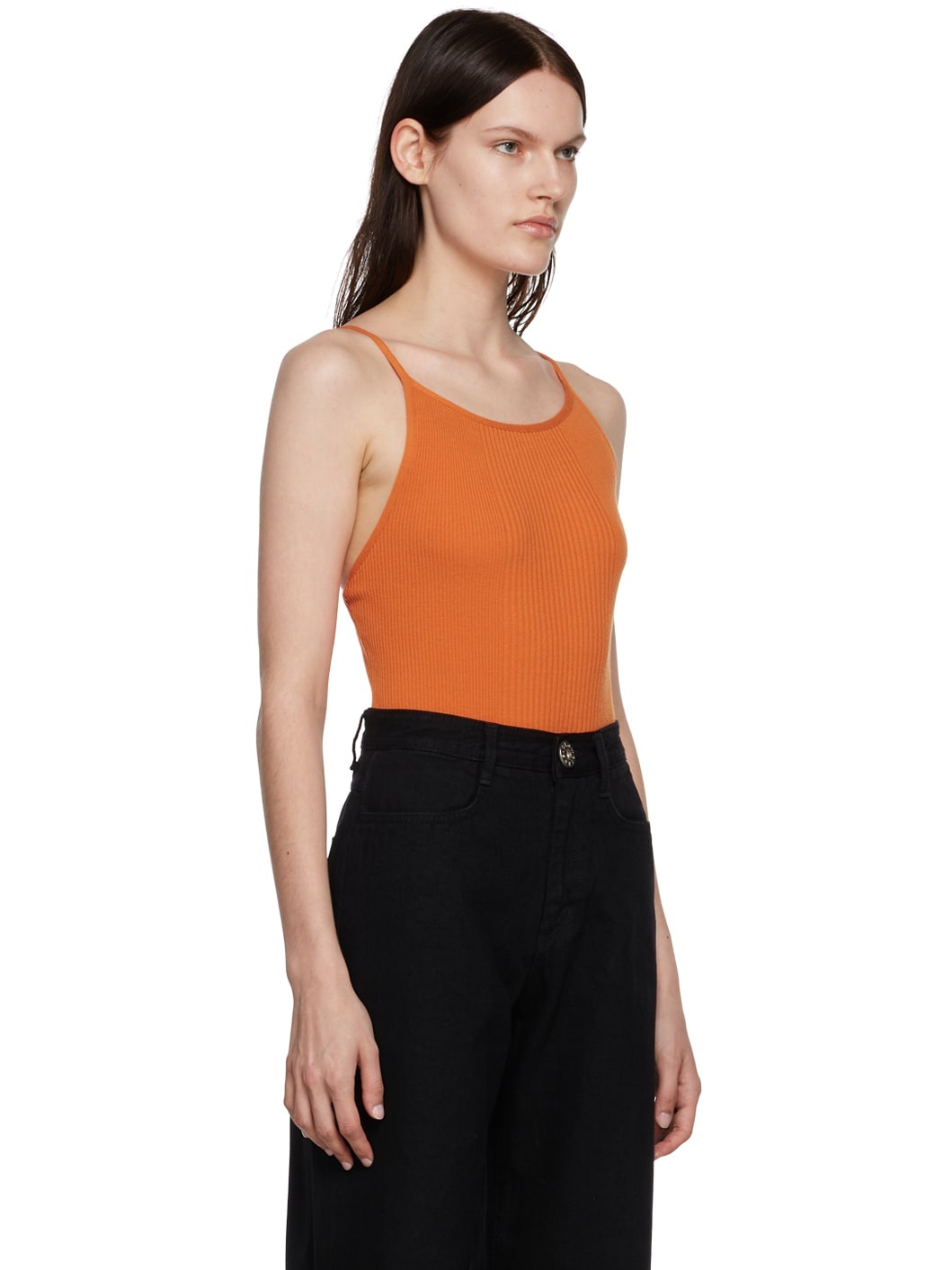 Orange Rib Bodysuit - 2