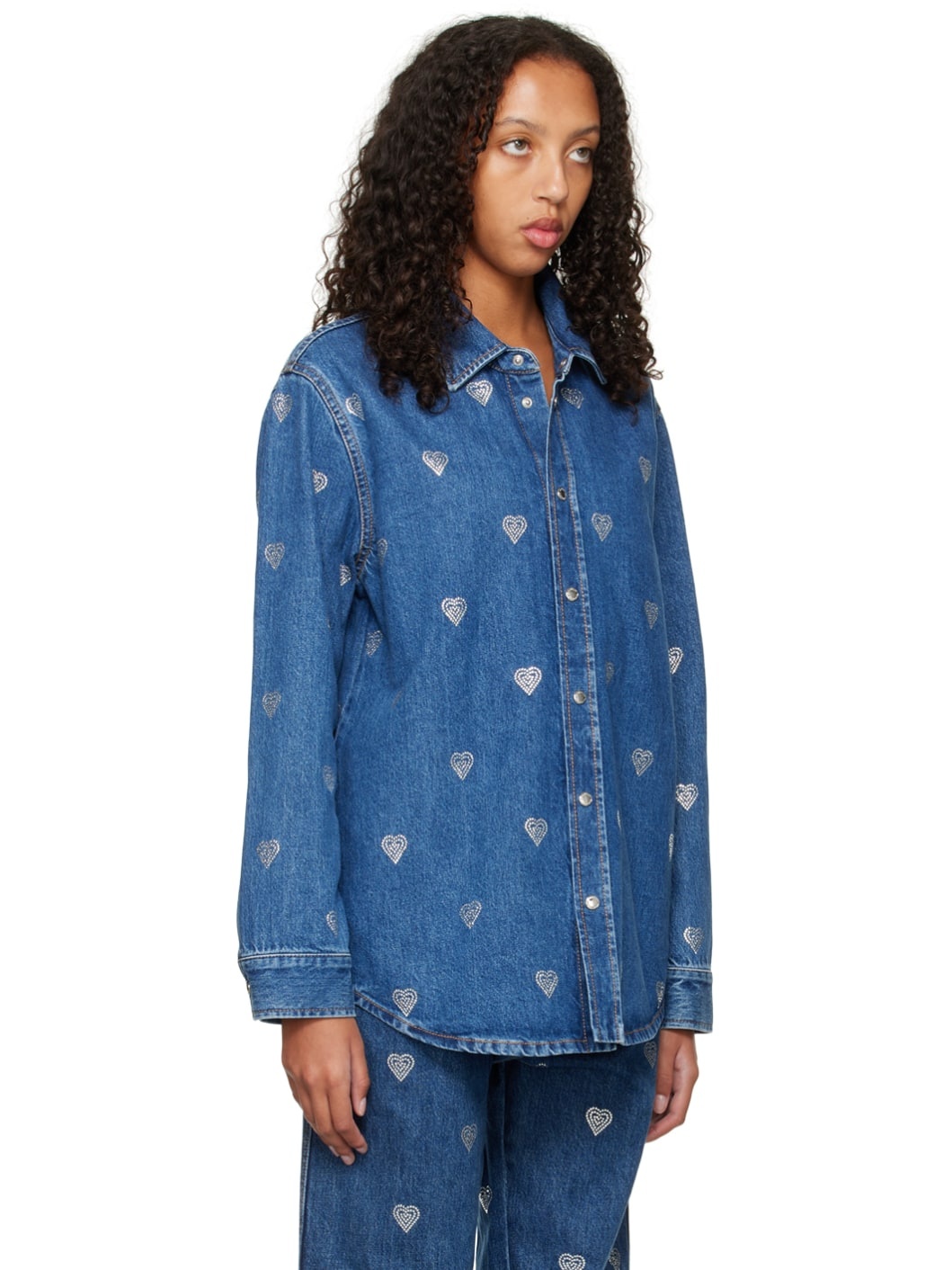 Blue Heart Denim Shirt - 2