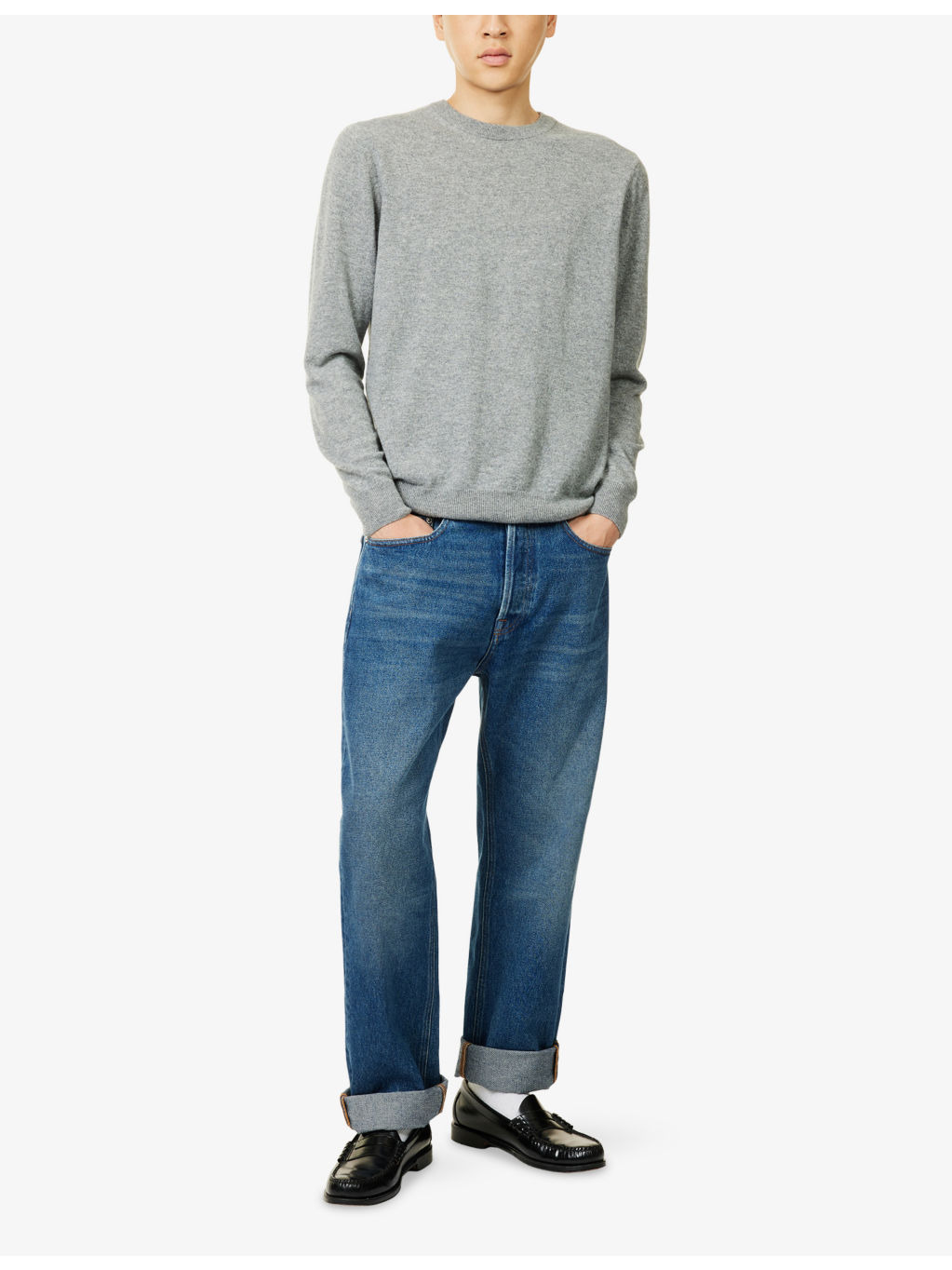 Crew Brushed Cashmere Knitted Jumper - 2