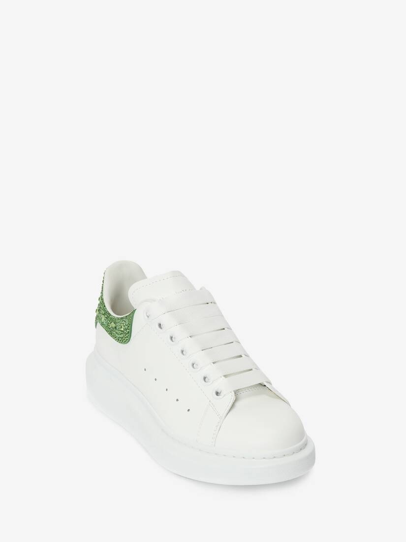 Women's Oversized Sneaker in White/acid Green - 2