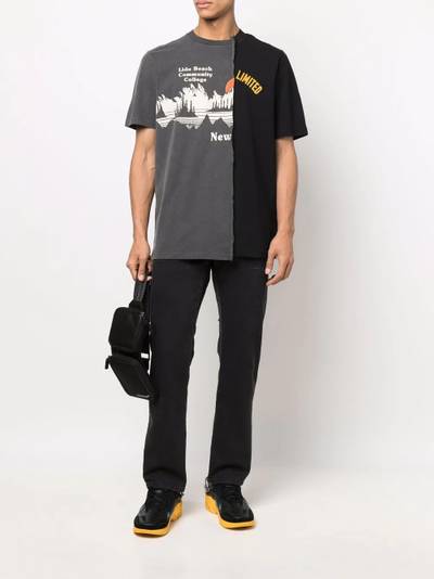 Diesel panelled graphic-print T-shirt outlook