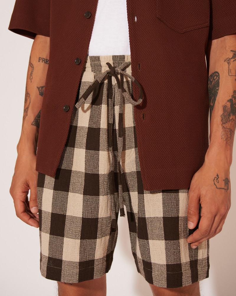 BODIL - Tweed structured shirt - Rust 6