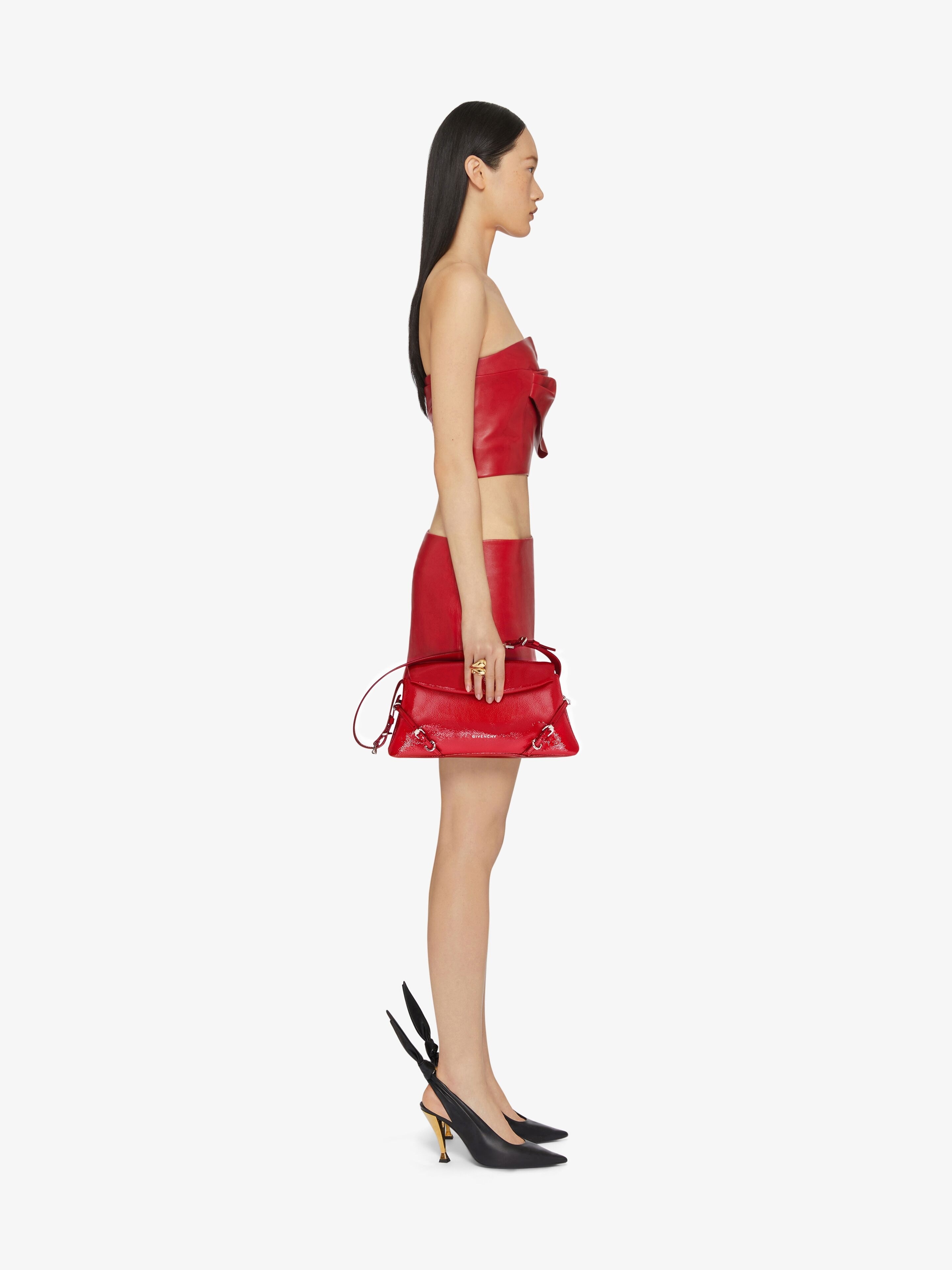 MINI ASYMMETRIC SKIRT IN LEATHER - 3