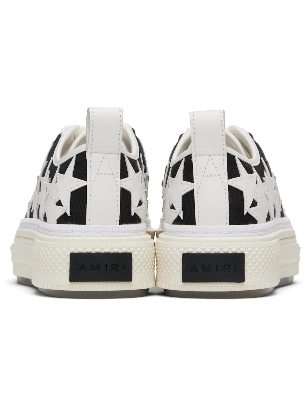 Black & White Stars Court Low Sneakers - 2