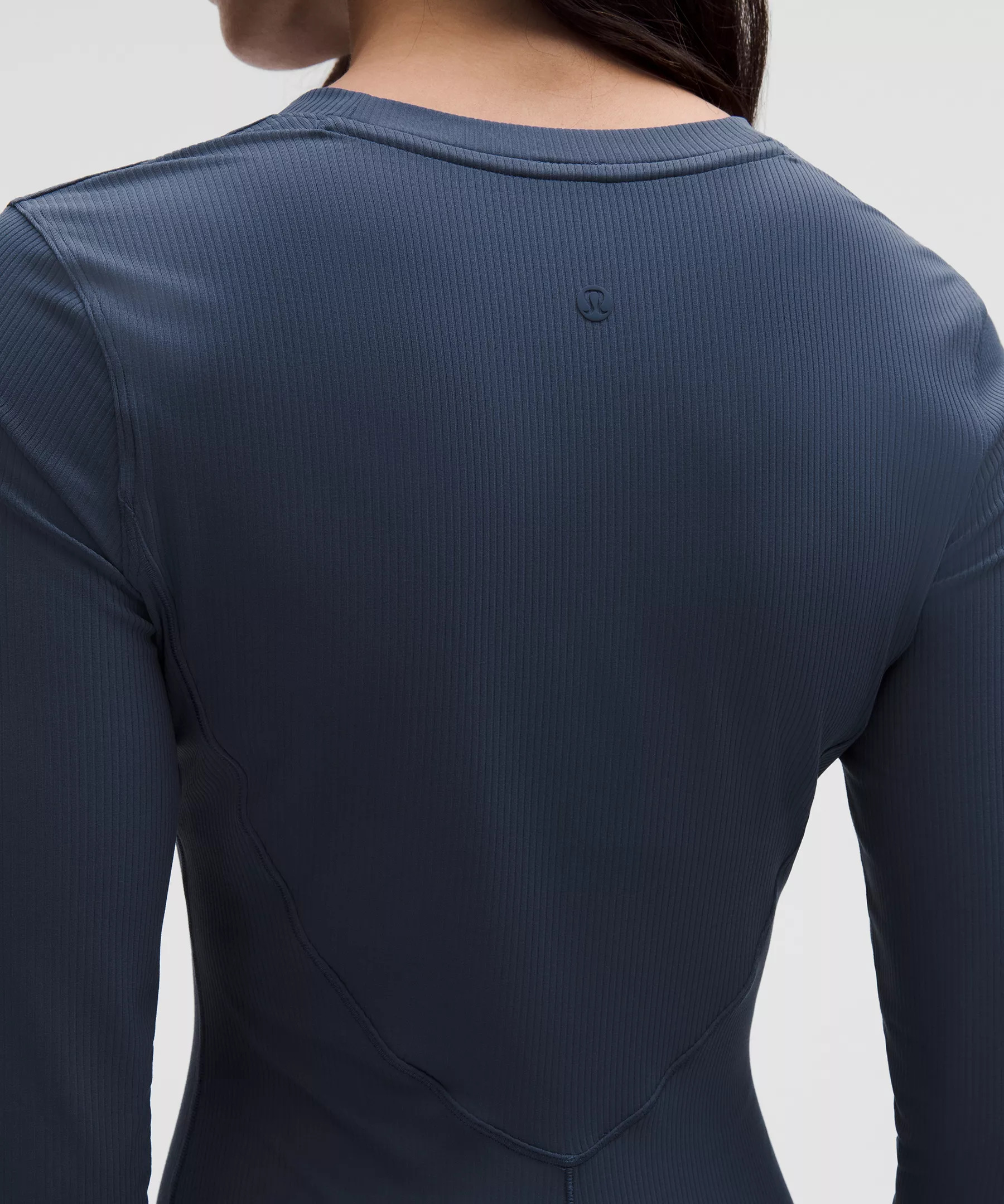 All Aligned Ribbed Long-Sleeve Henley Dress - 5
