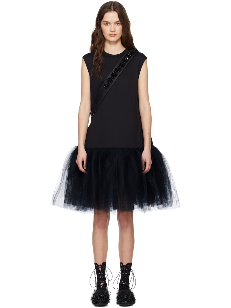 Black Relaxed Ballet Tutu Midi Dress 1